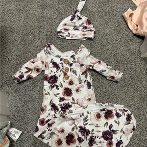 Caden lane knotted gown & hat